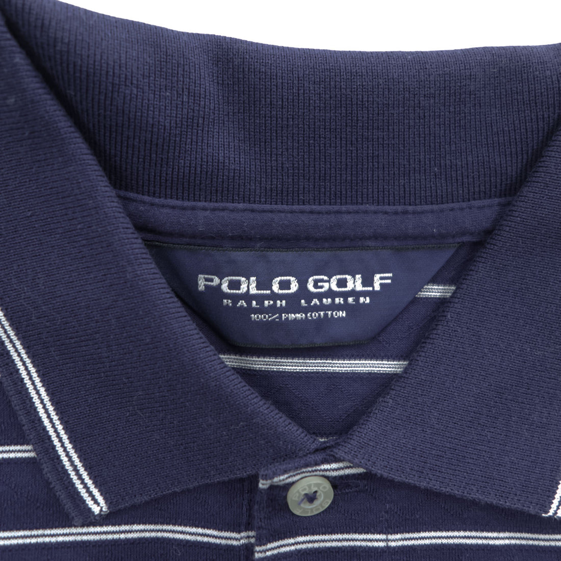 Polo Ralph Lauren Pima Cotton Polo Shirt, Size S, Navy/White Striped, Small Pony Logo Embroidery