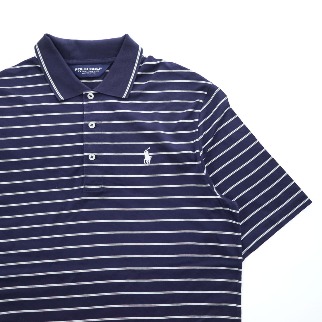 Polo Ralph Lauren Pima Cotton Polo Shirt, Size S, Navy/White Striped, Small Pony Logo Embroidery
