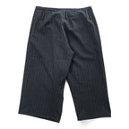 LIMI feu ( YOHJI YAMAMOTO ) 日本製 ラップ サルエル ワイドパンツ S グレー ストライプ LN-P32-105