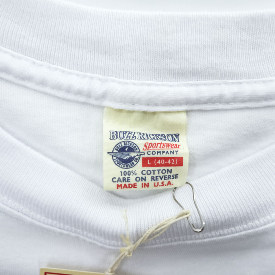 BUZZ RICKSON'S USA製 Tシャツ L ホワイト U.S.ARMY ピンナップガール The Careful Virgin BR74947 未使用品