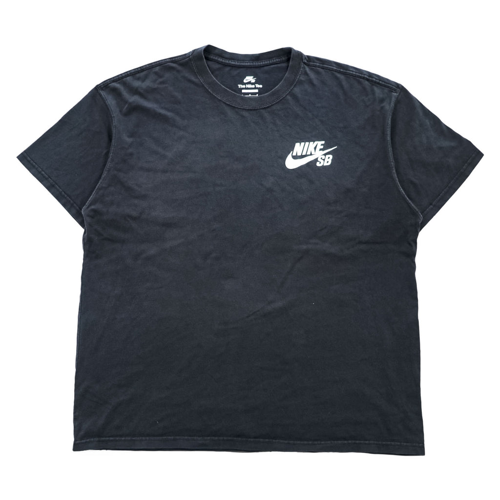 NIKE SB Crewneck T-Shirt L Black with a single logo loose fit.