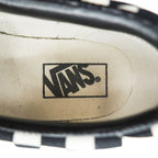 VANS チェッカー スリッポン CHECKER SLIP ON スニーカー 26cm ブラック ホワイト フラッグチェック ガムソール キャンバス V98CL