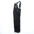 carhartt ダブルニー ダック オーバーオール 36 x 32 ブラック キャンバス BIB OVERALLS サイドジップ スリット R37-BLK 未使用品
