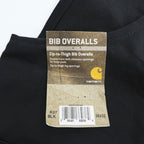 carhartt ダブルニー ダック オーバーオール 36 x 32 ブラック キャンバス BIB OVERALLS サイドジップ スリット R37-BLK 未使用品