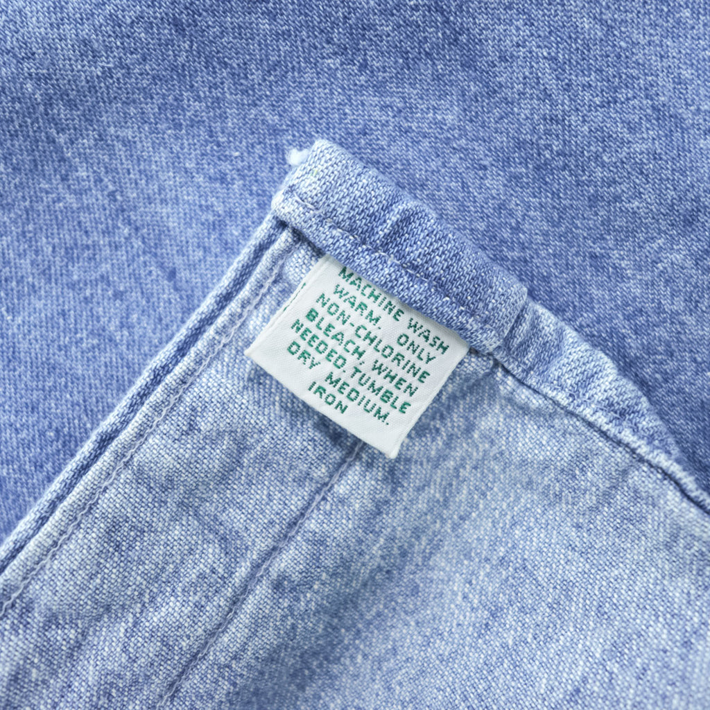 Polo Ralph Lauren 90年代 USA製 ヴィンテージ 長袖 デニム シャツ XL ブルー ボタンダウン エンブレム 刺繍