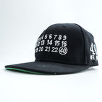 40oz NYC スナップバック ベースボールキャップ ブラック NUMBERS SNAPBACK マルジェラ モチーフ カレンダー 刺繍