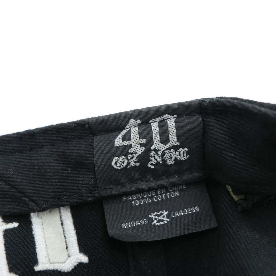 40oz NYC スナップバック ベースボールキャップ ブラック NUMBERS SNAPBACK マルジェラ モチーフ カレンダー 刺繍