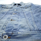 DIESEL デニムジャケット Gジャン L ブルー NHILL-TM ダメージ加工 バンダナ柄 リフレクター 00SSN60077W