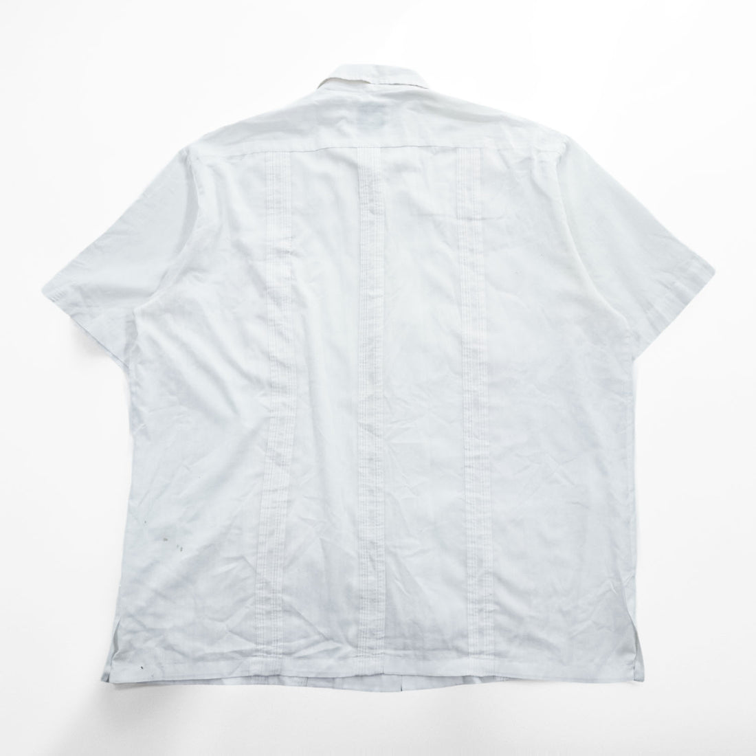 Guayabera by HABAND 90年代 ヴィンテージ キューバシャツ 半袖シャツ XL ホワイト 刺繍 4ポケット グアヤベラ ボックスシルエット