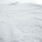 Guayabera by HABAND 90年代 ヴィンテージ キューバシャツ 半袖シャツ XL ホワイト 刺繍 4ポケット グアヤベラ ボックスシルエット