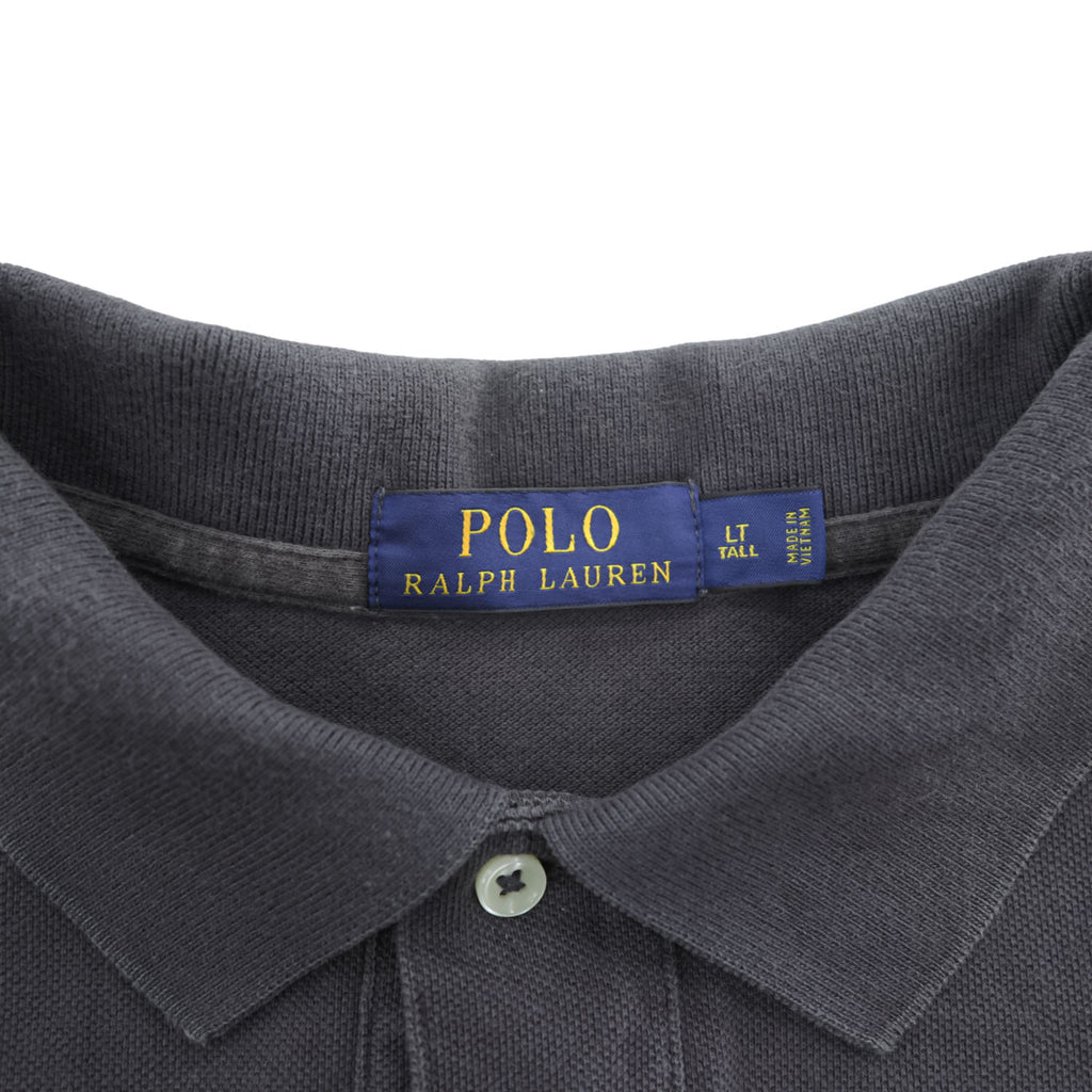 Polo Ralph Lauren ポロシャツ L グレー スモールポニー ロゴ 刺繍 鹿の子