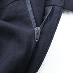 NINO CERRUTI 70年代 ヴィンテージ USA製 2タック ワイド スラックス パンツ L ネイビー ギャバジン プリーツ ダブルカフス ロケットTALONジップ