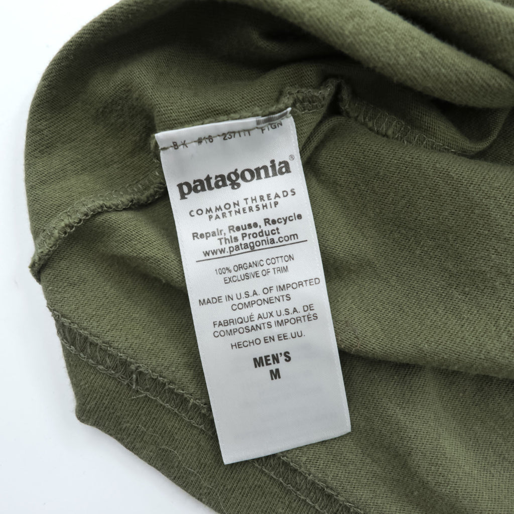 Patagonia USA製 オーガニックコットン Tシャツ M バックプリント フィッツロイ トラウト 38821