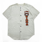 TEAMWORK MLB 90年代 USA製 ヴィンテージ 半袖 ベースボールシャツ XL ホワイト ストライプ シングルステッチ SAN FRANCISCO GIANTS