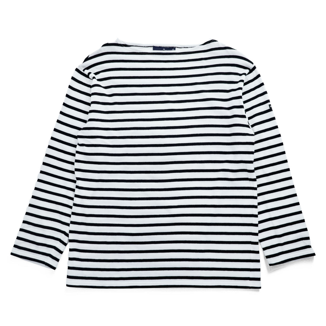 SAINT JAMES フランス製 バスクシャツ 長袖 ロングスリーブ Tシャツ M ホワイト ブラック ボーダー ボートネック