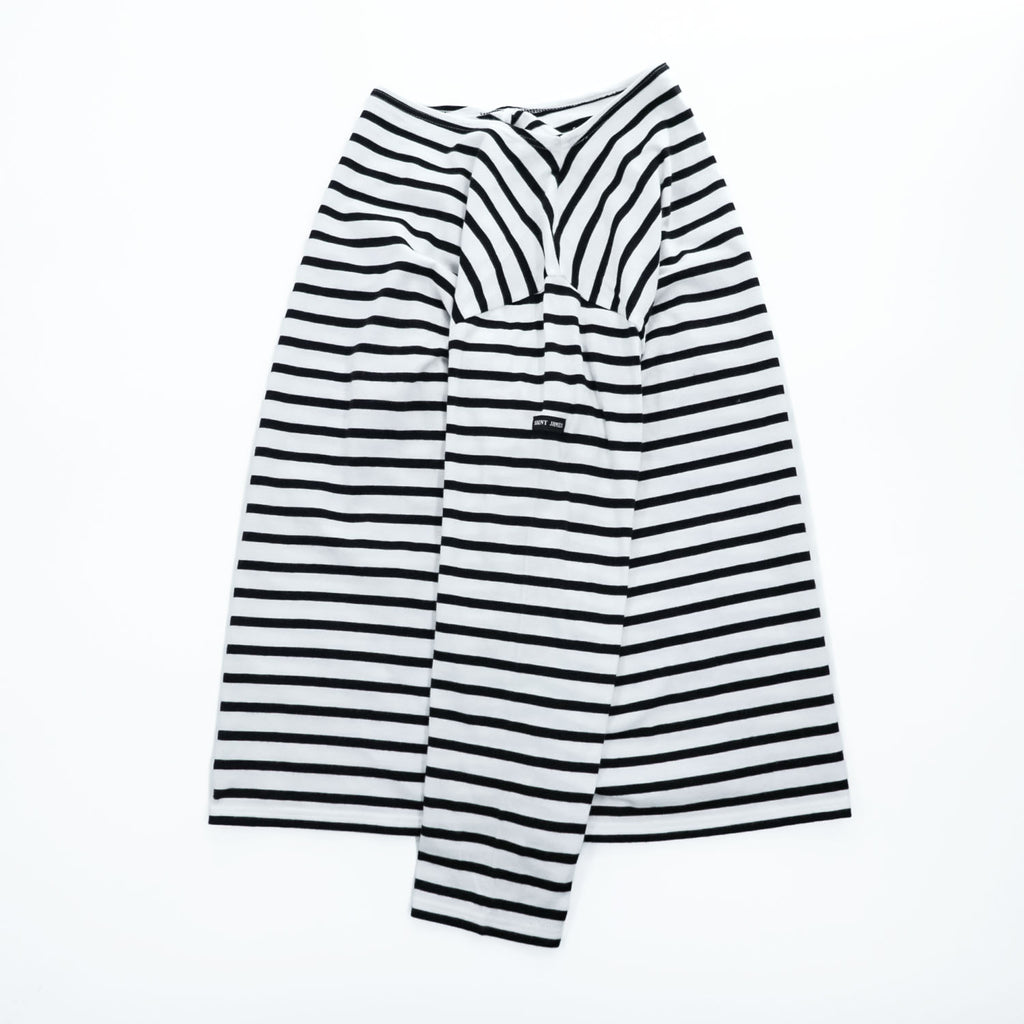 SAINT JAMES フランス製 バスクシャツ 長袖 ロングスリーブ Tシャツ M ホワイト ブラック ボーダー ボートネック