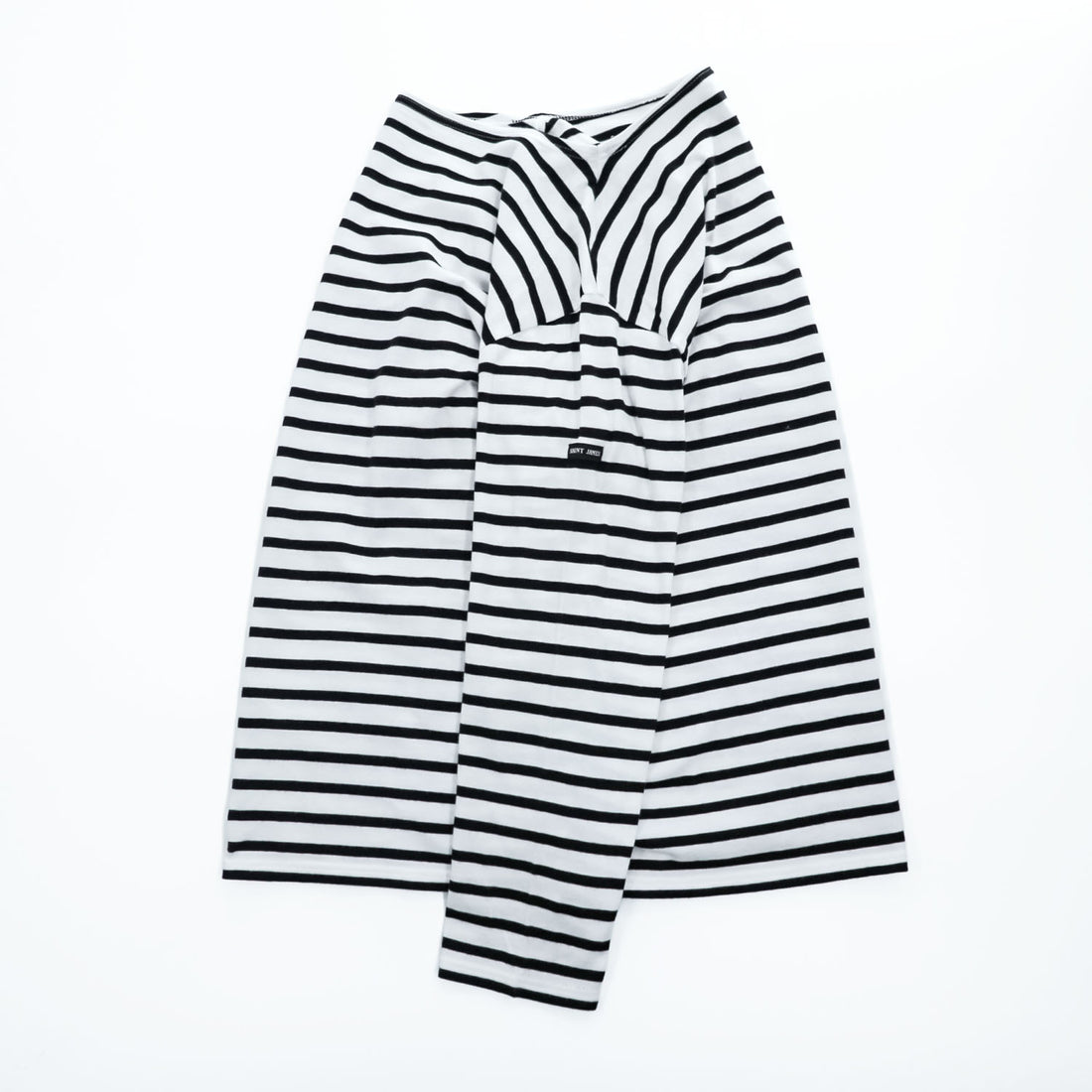 SAINT JAMES フランス製 バスクシャツ 長袖 ロングスリーブ Tシャツ M ホワイト ブラック ボーダー ボートネック