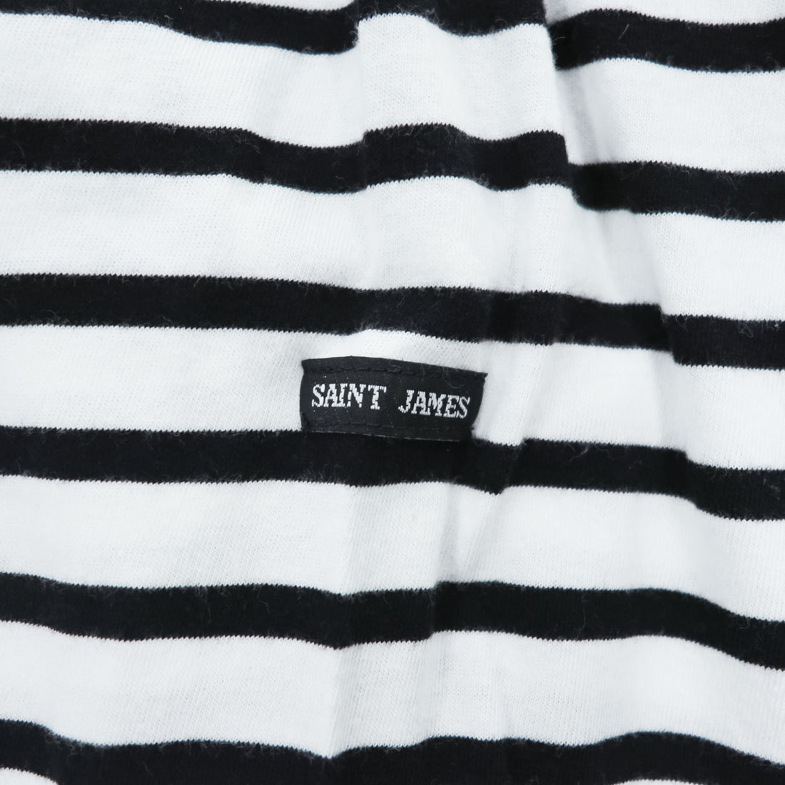 SAINT JAMES フランス製 バスクシャツ 長袖 ロングスリーブ Tシャツ M ホワイト ブラック ボーダー ボートネック