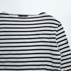 SAINT JAMES フランス製 バスクシャツ 長袖 ロングスリーブ Tシャツ M ホワイト ブラック ボーダー ボートネック