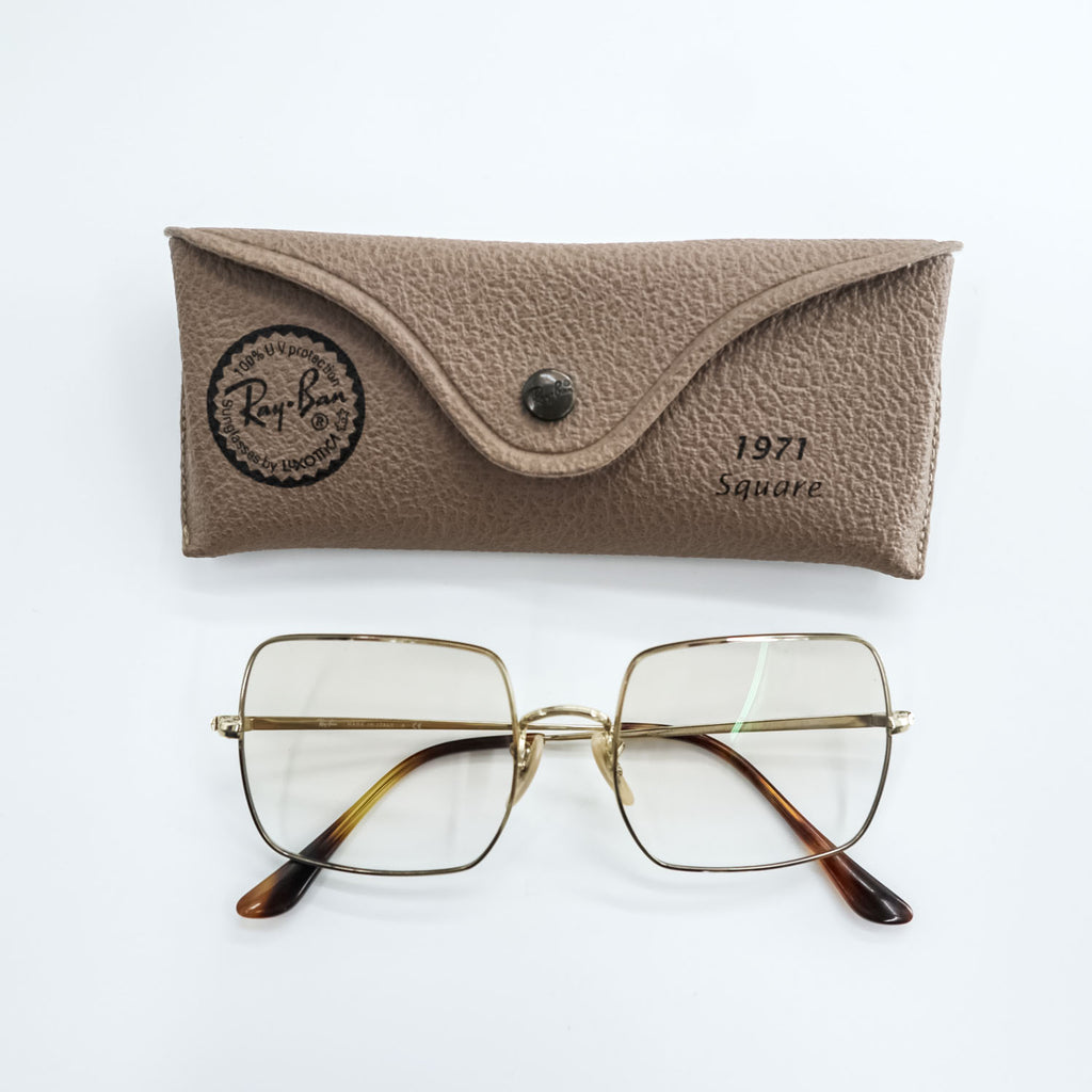 Ray-Ban サングラス スクエア 1971 SQUARE CLASSIC ゴールド ブラウン メタルフレーム RB1971 9147/51 54_19 145 2N イタリア製