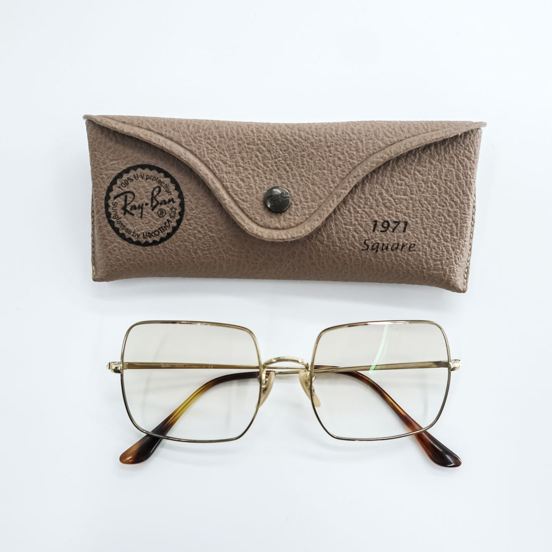 Ray-Ban サングラス スクエア 1971 SQUARE CLASSIC ゴールド ブラウン メタルフレーム RB1971 9147/51 54_19 145 2N イタリア製