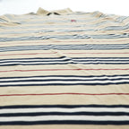 BURBERRY LONDON ポロシャツ S ベージュ ボーダー ワンポイントロゴ