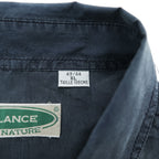 90年代 ヴィンテージ BALANCE WITH NATURE シルク100% 半袖シャツ XL ブラック 胸ポケット
