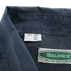 90年代 ヴィンテージ BALANCE WITH NATURE シルク100% 半袖シャツ XL ブラック 胸ポケット