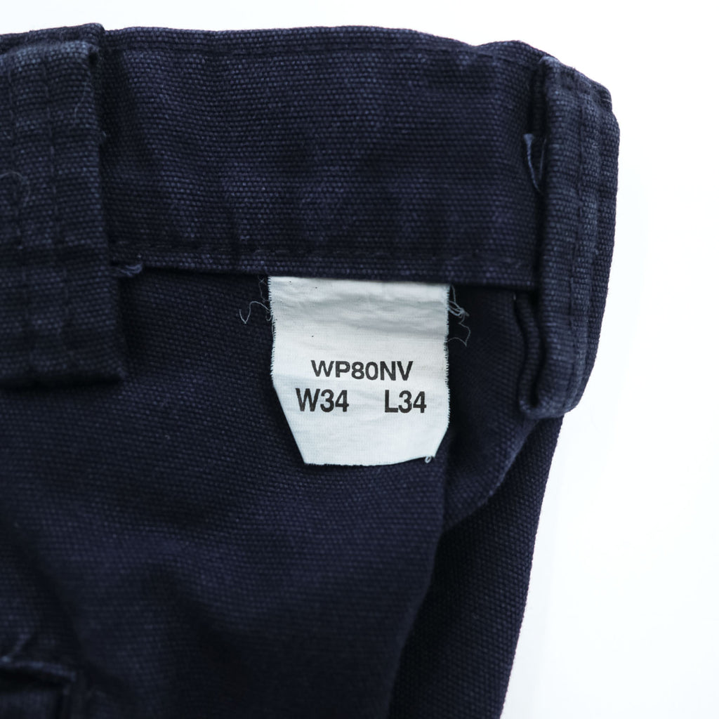 Dickies ダック地 カーゴ ワークパンツ 34 x 34 ネイビー キャンバス WP80NV