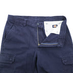 Dickies ダック地 カーゴ ワークパンツ 34 x 34 ネイビー キャンバス WP80NV