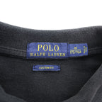 Polo Ralph Lauren ビッグポニー 刺繍 ポロシャツ M ブラック CUSTOM FIT 鹿の子