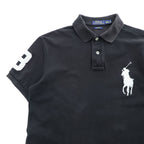 Polo Ralph Lauren ビッグポニー 刺繍 ポロシャツ M ブラック CUSTOM FIT 鹿の子