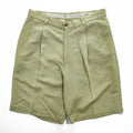TOMMY BAHAMA プリーツショーツ RELAXED シルク100% ショートパンツ L ベージュ 2タック ハーフパンツ