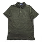 Fred Perry FZ1603 100% Wool Short Sleeve Knit Polo Shirt Dark Olive Laurel Logo JP S