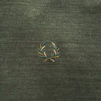 Fred Perry FZ1603 100% Wool Short Sleeve Knit Polo Shirt Dark Olive Laurel Logo JP S