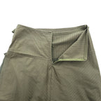 Vintage French Military Wrap Skirt フランス製 ミリタリー ラップスカート L カーキ グリーン ストレッチ ヘリンボーン ラップ フレア