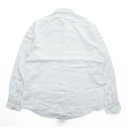 CUTTER & BUCK インド製 リネン 長袖シャツ L ホワイト 麻100% レギュラーカラー