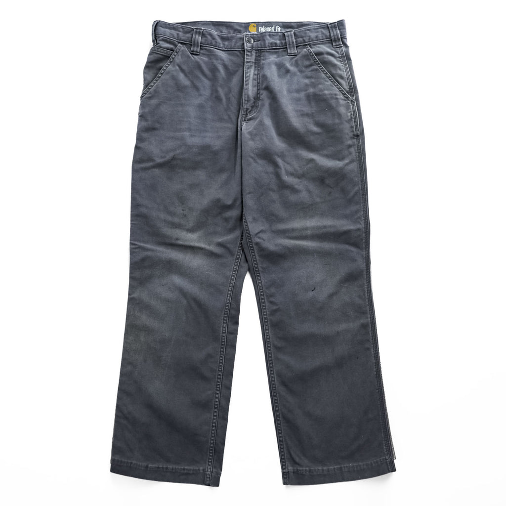 carhartt ストレッチキャンバス ワークパンツ 34x32 グラベルグレー RELAXED FIT Rugged Flex Rigby 102291