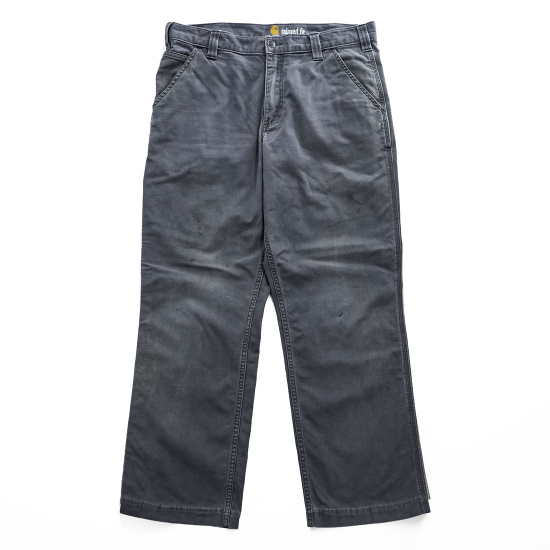 carhartt ストレッチキャンバス ワークパンツ 34x32 グラベルグレー RELAXED FIT Rugged Flex Rigby 102291