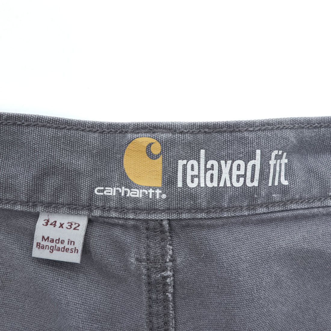 carhartt ストレッチキャンバス ワークパンツ 34x32 グラベルグレー RELAXED FIT Rugged Flex Rigby 102291
