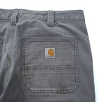 carhartt ストレッチキャンバス ワークパンツ 34x32 グラベルグレー RELAXED FIT Rugged Flex Rigby 102291