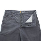 carhartt ストレッチキャンバス ワークパンツ 34x32 グラベルグレー RELAXED FIT Rugged Flex Rigby 102291