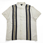 J.CREW 半袖 サマーニット ポロシャツ XL ベージュ ネイビー S/S POLO SWEATER AM600