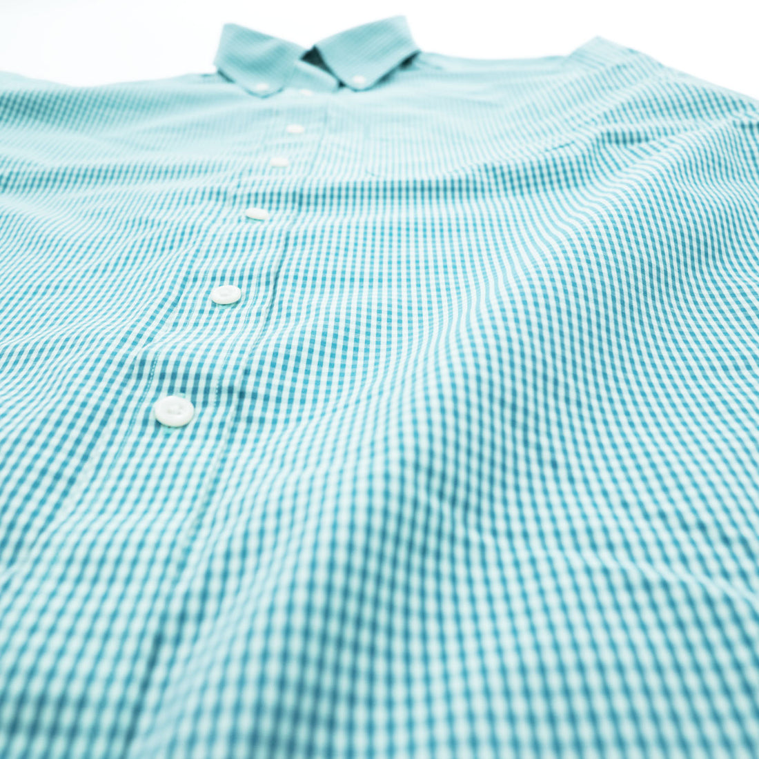 L.L.Bean ギンガムチェック 長袖 ボタンダウン シャツ L グリーン TRADITIONAL FIT 262253