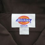Dickies 90年代 ヴィンテージ USA製 半袖ワークシャツ M ブラウン ボックスシルエット