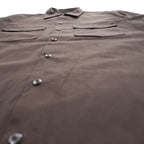 Dickies 90年代 ヴィンテージ USA製 半袖ワークシャツ M ブラウン ボックスシルエット