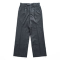 Aquascutum 80年代 ヴィンテージ カナダ製 タック スラックス パンツ L グレー プリーツ サスペンダーボタン ピュアヴァージンウール