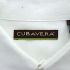 CUVABERA リネン レーヨン 半袖 キューバシャツ XL ホワイト ボックスシルエット グアヤベラ