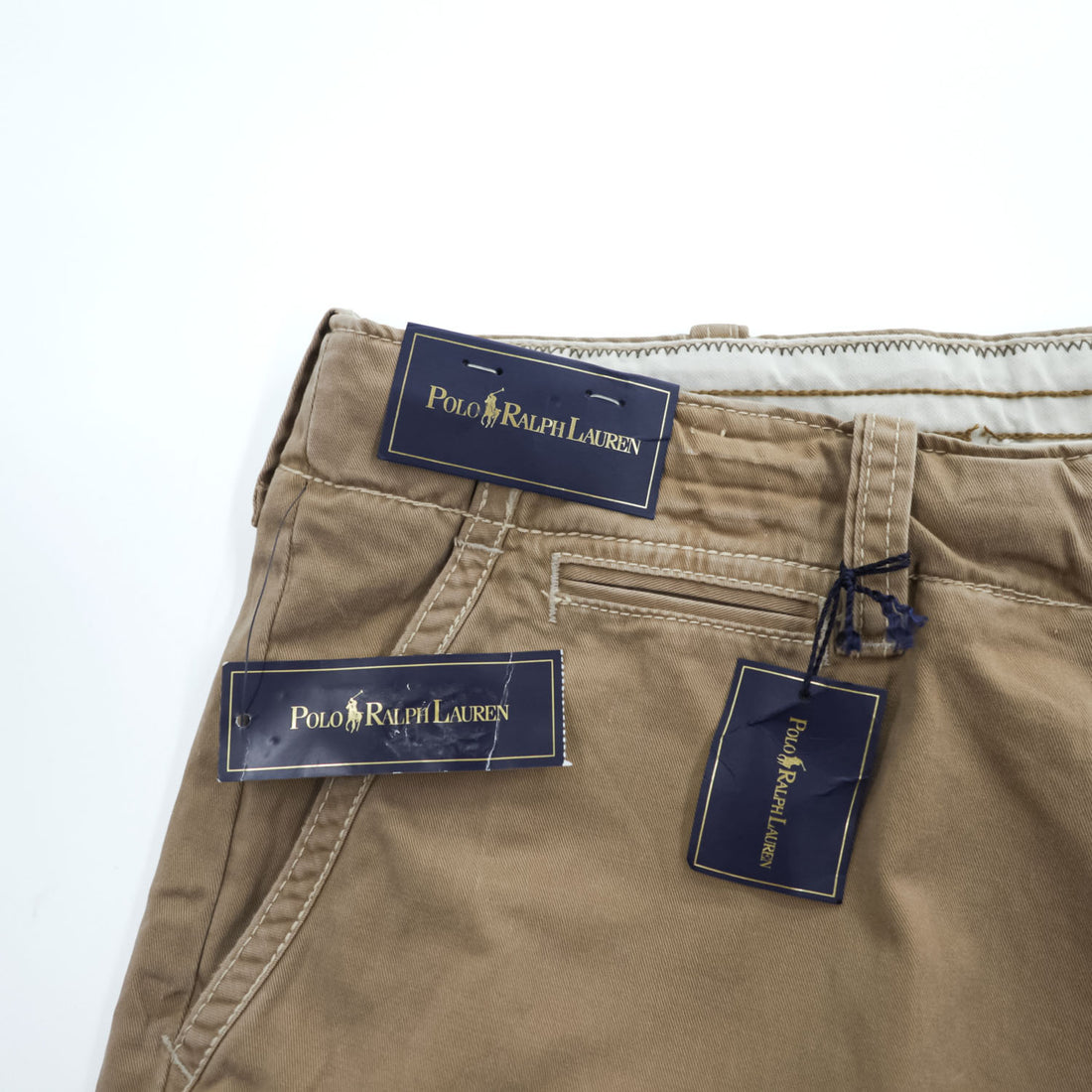 Polo Ralph Lauren 90年代 デッドストック ショートパンツ ハーフパンツ L ベージュ TALONジップ 未使用品