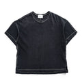 WE WILL 日本製 ラミー 鹿の子 ワッフル フットボールTシャツ XL ブラック ステッチ W-008-8005